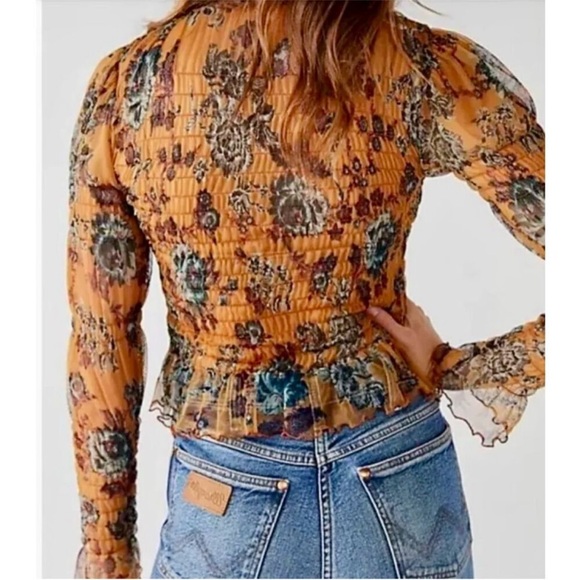 Free People Hello There Mustard Floral Blouse - Picture 2 of 6